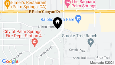 Map of 1666 S La Verne Way, Palm Springs CA, 92264