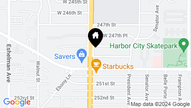 Map of 1645 249th Street, Harbor City CA, 90710