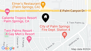 Map of 1025 E Apache Road, Palm Springs CA, 92264