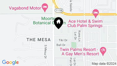 Map of 119 E TWIN PALMS Drive, Palm Springs CA, 92264