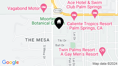 Map of 185 E TWIN PALMS Drive, Palm Springs CA, 92264