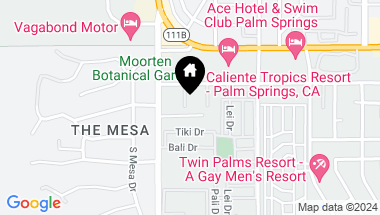 Map of 225 E Twin Palms Drive, Palm Springs CA, 92264