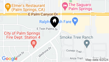 Map of 1631 E TWIN PALMS Drive, Palm Springs CA, 92264