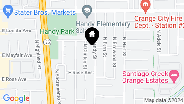 Map of 732 N Handy Street, Orange CA, 92867