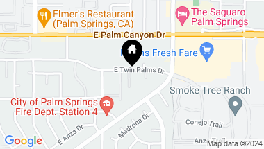 Map of 1511 E Twin Palms Drive, Palm Springs CA, 92264