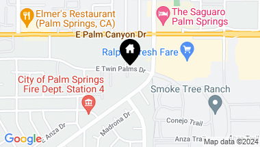 Map of 1609 E Twin Palms Dr, Palm Springs CA, 92264