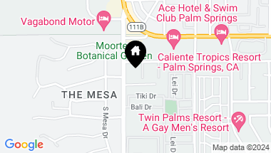 Map of 115 E Twin Palms Drive, Palm Springs CA, 92264