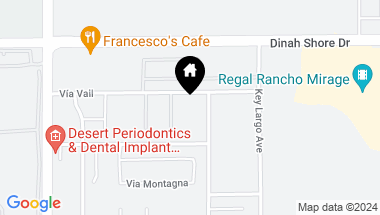 Map of 72345 ViA Vail, Rancho Mirage CA, 92270