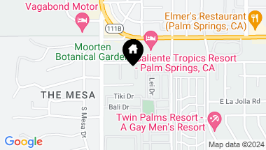 Map of 283 E TWIN PALMS Drive, Palm Springs CA, 92264