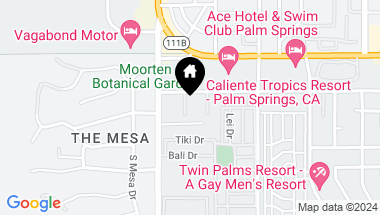 Map of 211 E Twin Palms Drive, Palm Springs CA, 92264