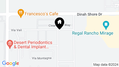 Map of 72405 Via Vail, Rancho Mirage CA, 92270