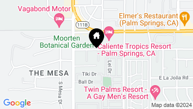 Map of 271 E Twin Palms Drive, Palm Springs CA, 92264