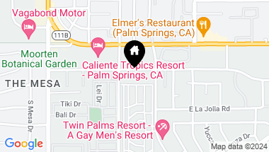 Map of 743 E Twin Palms Drive, Palm Springs CA, 92264
