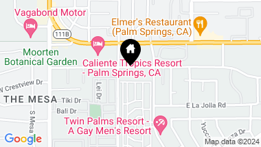 Map of 749 E Twin Palms Drive, Palm Springs CA, 92264