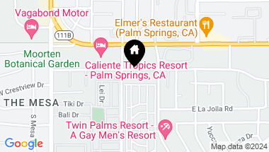 Map of 731 E Twin Palms Drive, Palm Springs CA, 92264
