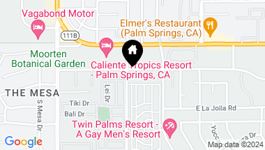 Map of 707 E Twin Palms Drive, Palm Springs CA, 92264