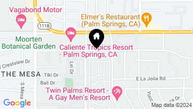 Map of 737 E Twin Palms Drive, Palm Springs CA, 92264