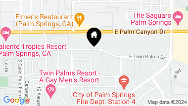Map of 1095 E Twin Palms Drive, Palm Springs CA, 92264