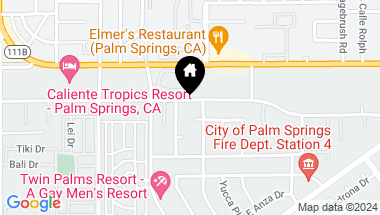 Map of 973 E Twin Palms Drive, Palm Springs CA, 92264