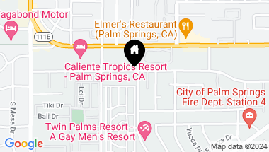 Map of 799 E Twin Palms, Palm Springs CA, 92264