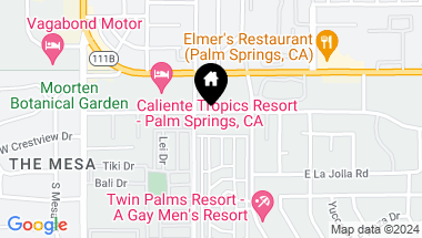 Map of 725 E Twin Palms Drive, Palm Springs CA, 92264