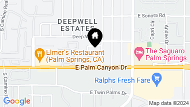 Map of 1486 Palm Tree Drive, Palm Springs CA, 92264