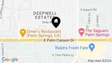 Map of 1476 E Palm Tree, Palm Springs CA, 92264