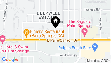 Map of 1444 Palm Tree Drive, Palm Springs CA, 92264