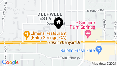Map of 1460 E Palm Tree Drive, Palm Springs CA, 92264