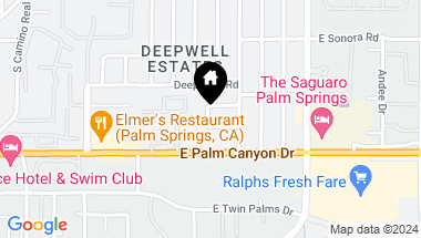 Map of 1444 Palm Tree Drive, Palm Springs CA, 92264