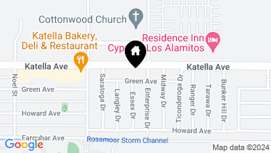 Map of 4651 Green Avenue, Los Alamitos CA, 90720