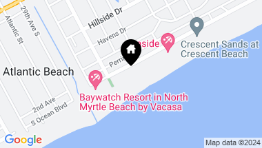 Map of 2507 S Ocean Blvd., North Myrtle Beach SC, 29582