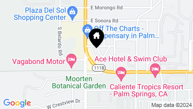 Map of 243 Avenida Ortega, Palm Springs CA, 92264