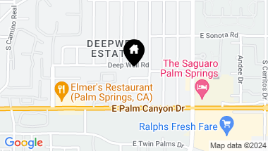 Map of 1500 Palm Tree Dr, Palm Springs CA, 92264