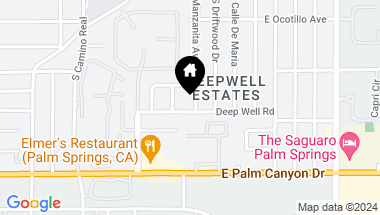Map of 1094 E Deepwell Road, Palm Springs CA, 92264