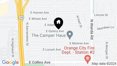 Map of 2516 E Quincy Avenue, Orange CA, 92867