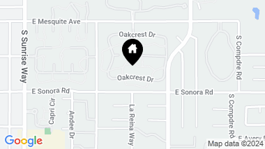 Map of 2449 Oakcrest Drive, Palm Springs CA, 92264