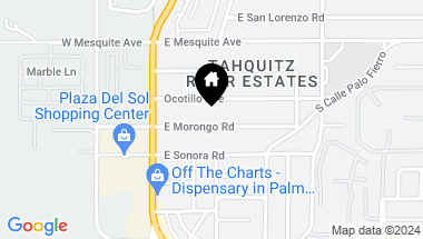 Map of 206 E Morongo RD, Palm Springs CA, 92264