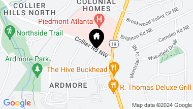 Map of 8 Collier Road NW Unit C2, Atlanta GA, 30309