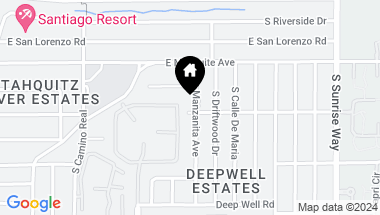 Map of 1195 S Manzanita Avenue, Palm Springs CA, 92264
