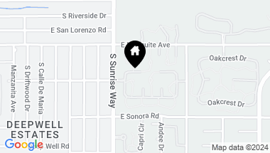 Map of 1709 W Grand Bahama Drive, Palm Springs CA, 92264