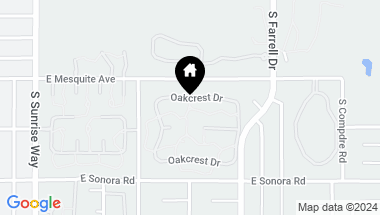 Map of 1023 W Oakcrest Drive, Palm Springs CA, 92264