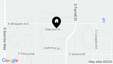 Map of 2354 Oakcrest Drive, Palm Springs CA, 92264