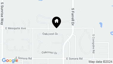 Map of 2400 E Oakcrest Drive, Palm Springs CA, 92264