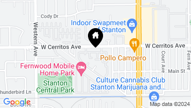 Map of 10525 Carrotwood Way, Stanton CA, 90680