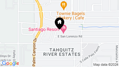Map of 588 E San Lorenzo Road, Palm Springs CA, 92264