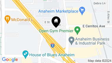 Map of 1618 W Bushell Street, Anaheim CA, 92805
