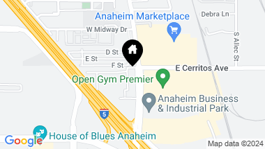 Map of 1130 S Urbana Street, Anaheim CA, 92805