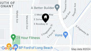 Map of 5822 E Rosebay Street, Long Beach CA, 90808