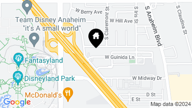 Map of 401 W Guinida Lane, Anaheim CA, 92805